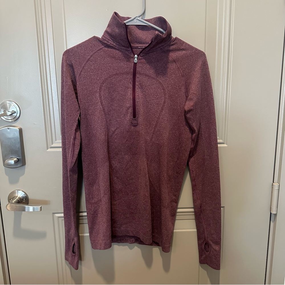 lululemon athletica Long Sleeve Top in Burgundy